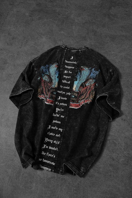 Men's Anthracite Viper Sand Washed T-Shirt