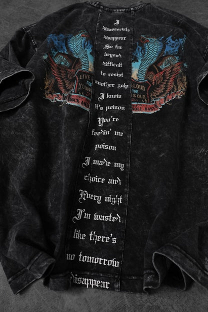 Men's Anthracite Viper Sand Washed T-Shirt